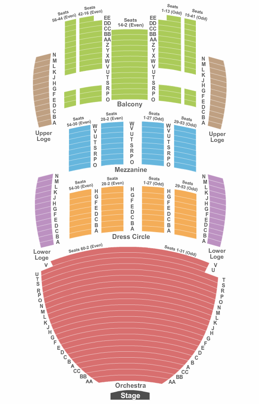 San Diego Civic Theatre Les Miserables Seating Chart